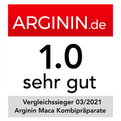 ZEST’ACTIVE: L-Arginin (Base), Maca-Wurzel (50:1-Extrakt), L-Citrullin, Cordyceps sinensis